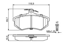 Тормозные колодки дисковые BOSCH 0 986 466 700