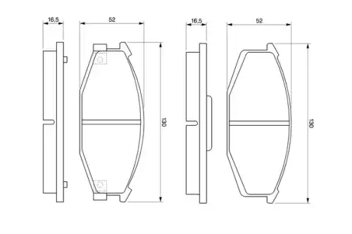 Тормозные колодки дисковые BOSCH 0 986 468 320