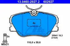 Тормозные колодки дисковые ATE 13.0460-2927.2
