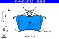 Тормозные колодки дисковые ATE 13.0460-2937.2