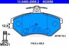 Тормозные колодки дисковые ATE 13.0460-2958.2