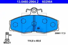 Тормозные колодки дисковые ATE 13.0460-2964.2