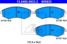 Тормозные колодки дисковые ATE 13.0460-5933.2