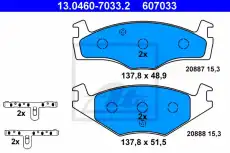 Тормозные колодки дисковые ATE 13.0460-7033.2