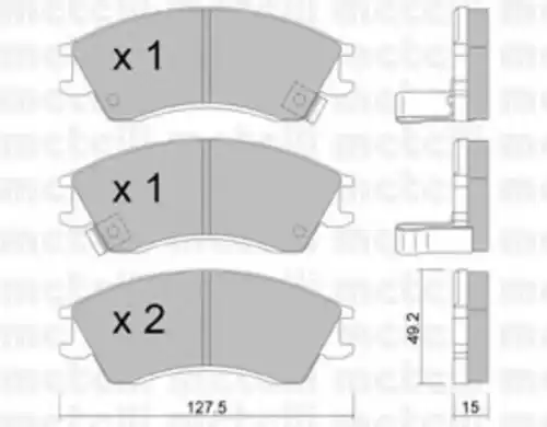 Тормозные колодки дисковые METELLI 22-0160-0