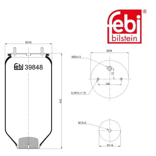 Пневмоподушка FEBI 39848