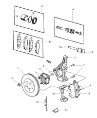 колодки дисковые торм. перед. Chry 5019985AB JEEP