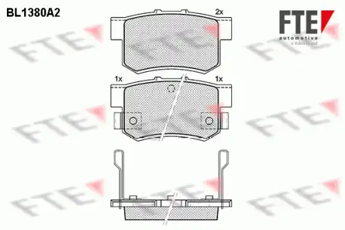 Тормозные колодки дисковые FTE BL1380A2