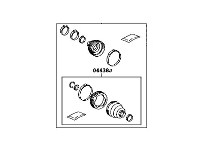 BOOT KIT, FR DRIVE 0442812780 TOYOTA / LEXUS