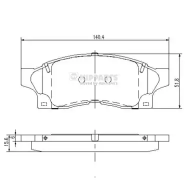 Тормозные колодки дисковые NIPPARTS J3602058