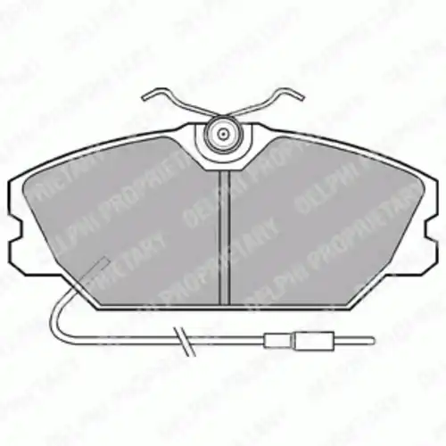 Тормозные колодки дисковые передняя ось DELPHI LP542