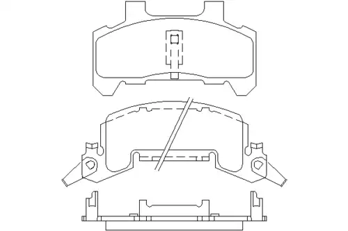 колодки дисковые торм. перед. Chev MDB1598 MINTEX