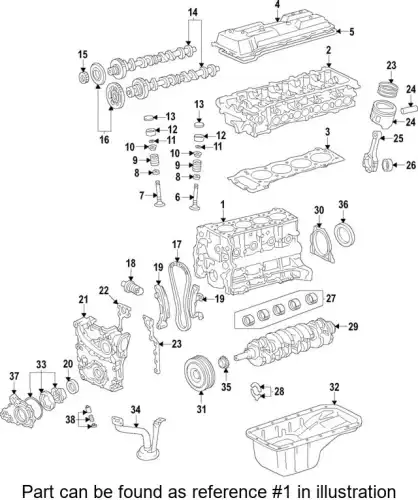 BLOCK SUB-ASSY, 1140179727 TOYOTA / LEXUS