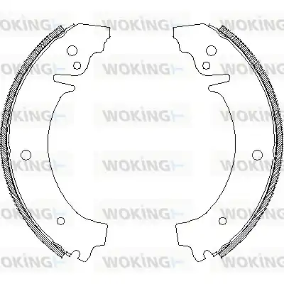 Тормозные колодки барабанные WOKING 4026.00