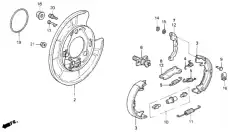 Тормозные колодки барабанные HONDA 43154SX0003