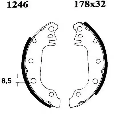 Тормозные колодки барабанные REMSA 4029.01