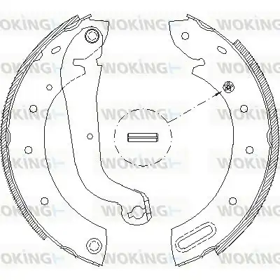 Тормозные колодки барабанные WOKING 4513.00