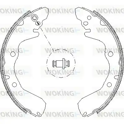Тормозные колодки барабанные WOKING 4645.00