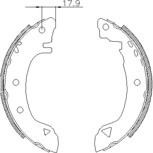Тормозные колодки барабанные REMSA 4182.01