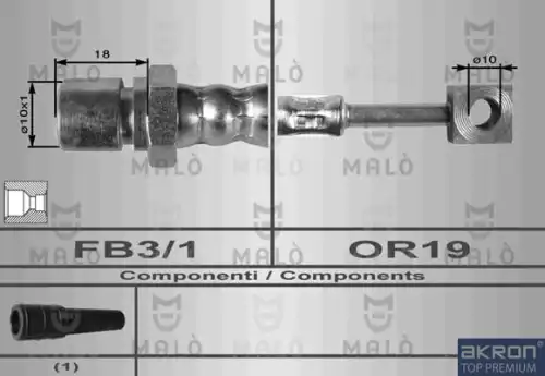 Шланг тормозной 8615 MALO