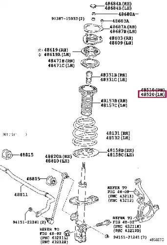 ABSORBER ASSY, 4852080350 TOYOTA / LEXUS