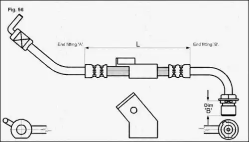 шланг тормозной перед. лев. Ford 8150 16113 TRISCAN