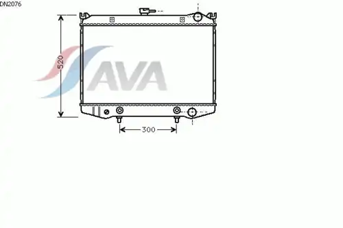 Радиатор системы охлаждения двигателя AVA DN2076