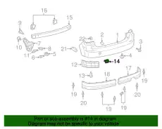 EXTENSION, RR BUMPER 5215252901 TOYOTA / LEXUS