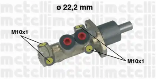 Главный тормозной цилиндр 05-0198 METELLI