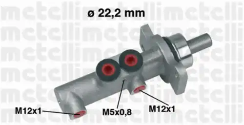 ЦИЛИНДР ТОРМОЗНОЙ ГЛАВНЫЙ 05-0423 METELLI
