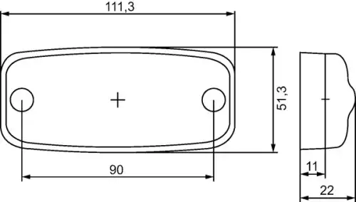 Фонарь габаритный HELLA 2TM357008021