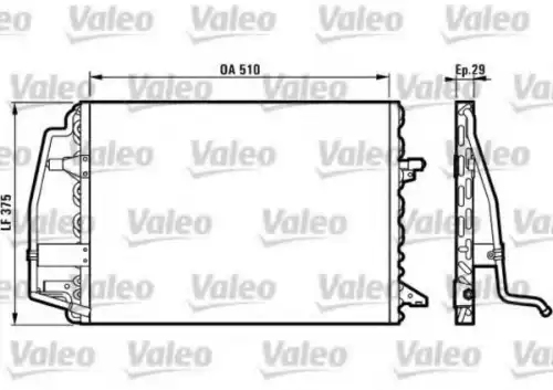 Радиатор кондиционера (конденсатор) VALEO 816898