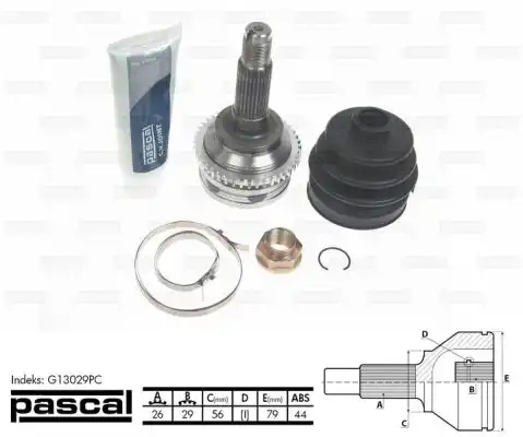 ШРУС наружный PASCAL G13029PC