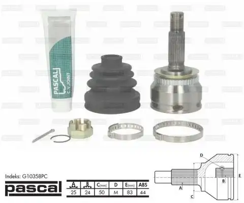 ШРУС приводной компл. G10358PC PASCAL