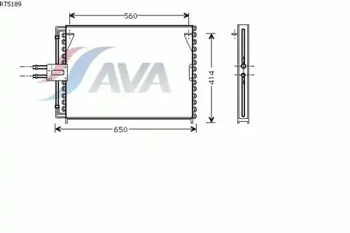 Радиатор кондиционера (конденсатор) AVA RT5189