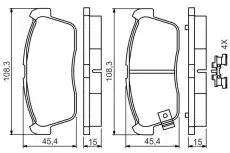 Тормозные колодки дисковые BOSCH 0 986 494 618