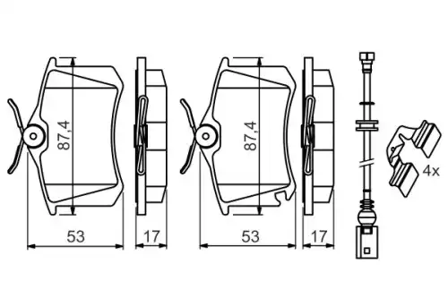 Тормозные колодки дисковые BOSCH 0 986 494 598