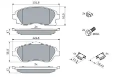 Тормозные колодки дисковые BOSCH 0 986 494 625