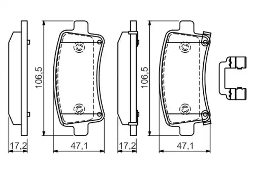 Тормозные колодки дисковые BOSCH 0 986 494 586
