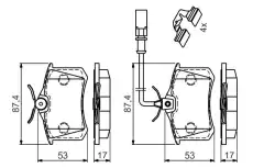 Тормозные колодки дисковые BOSCH 0 986 494 599