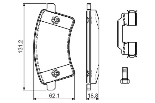Тормозные колодки дисковые BOSCH 0 986 494 612