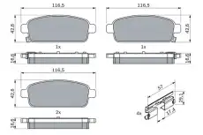 Тормозные колодки дисковые BOSCH 0 986 494 634
