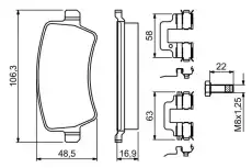 Тормозные колодки дисковые BOSCH 0 986 494 641