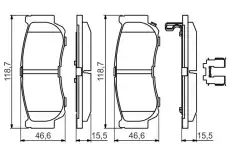 Тормозные колодки дисковые BOSCH 0 986 494 628