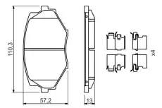 Тормозные колодки дисковые BOSCH 0 986 494 655
