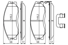 Тормозные колодки дисковые BOSCH 0 986 494 650