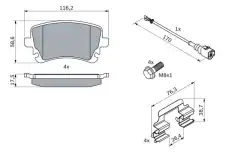 Тормозные колодки дисковые BOSCH 0 986 494 583
