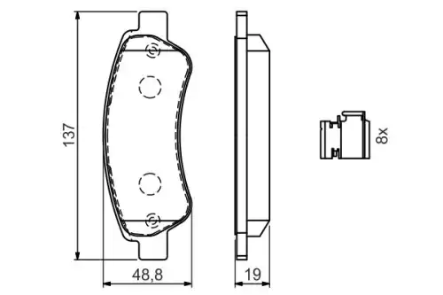 Тормозные колодки дисковые BOSCH 0 986 494 604
