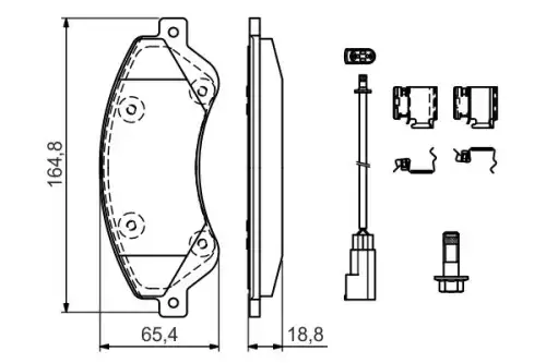 Тормозные колодки дисковые BOSCH 0 986 494 613