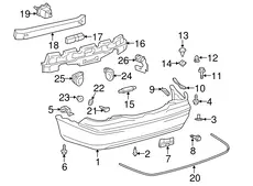 Усилитель бампера TOYOTA / LEXUS 5217150120